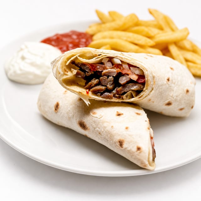 Lamb kebab Wrap.
