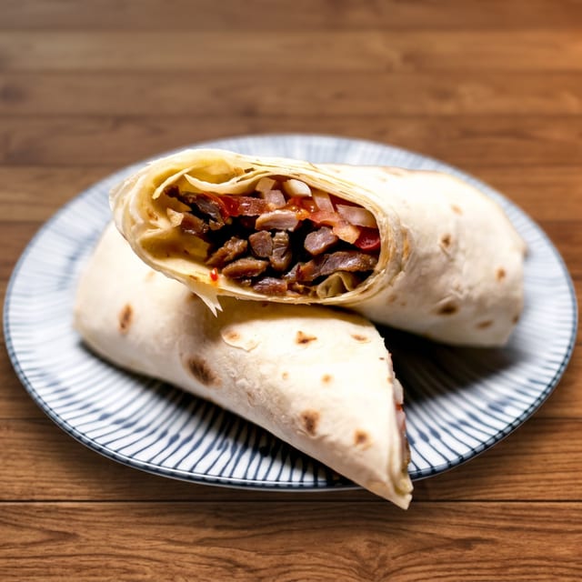 Lamb Kebab Wrap.