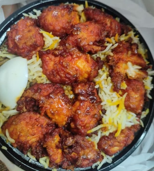 Chicken 65 Biryani.